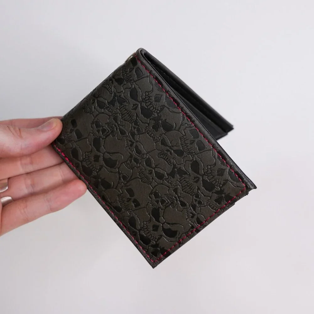 Black Skull Pattern Wallet